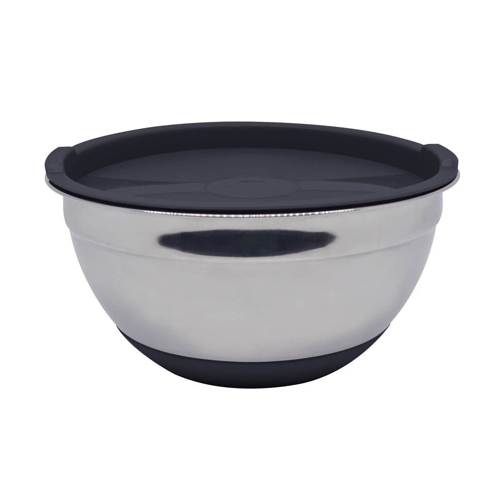 ΜΠΟΛ INOX ΜΕ ΜΑΥΡΟ ΚΑΠΑΚΙ ΚΑΙ ΒΑΣΗ ΣΙΛΙΚΟΝΗΣ 2,5lt ANKOR