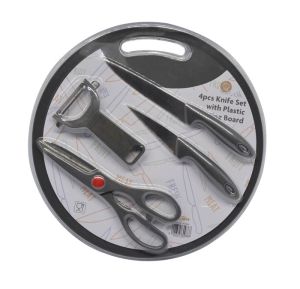 ΣΕΤ 4 ΕΡΓΑΛΕΙΑ ΚΟΥΖΙΝΑΣ ΜΕ ΔΙΣΚΟ ΚΟΠΗΣ ΓΚΡΙ ANKOR