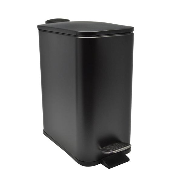 ΚΑΛΑΘΙ ΜΠΑΝΙΟΥ ΟΡΘΟΓΩΝΙΟ 5l INOX ΜΑΥΡΟ SOFT CLOSE ANKOR