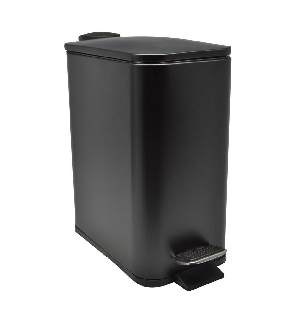 ΚΑΛΑΘΙ ΜΠΑΝΙΟΥ ΟΡΘΟΓΩΝΙΟ 5l INOX ΜΑΥΡΟ SOFT CLOSE ANKOR