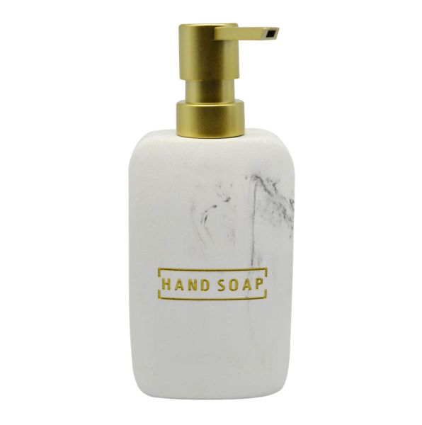 DISPENSER ΠΟΛΥΕΣΤΕΡΙΚΟ ΑΣΠΡΟ ΜΑΡΜΑΡΟ ΜΕ ΧΡΥΣΟ 7,8x6x18,3εκ.ANKOR