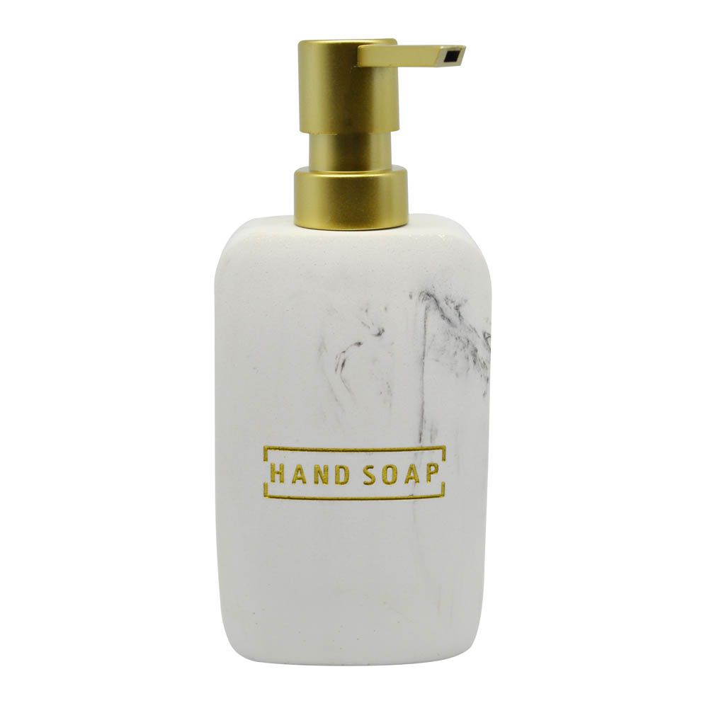 DISPENSER ΠΟΛΥΕΣΤΕΡΙΚΟ ΑΣΠΡΟ ΜΑΡΜΑΡΟ ΜΕ ΧΡΥΣΟ 7,8x6x18,3εκ.ANKOR