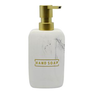 DISPENSER ΠΟΛΥΕΣΤΕΡΙΚΟ ΑΣΠΡΟ ΜΑΡΜΑΡΟ ΜΕ ΧΡΥΣΟ 7,8x6x18,3εκ.ANKOR