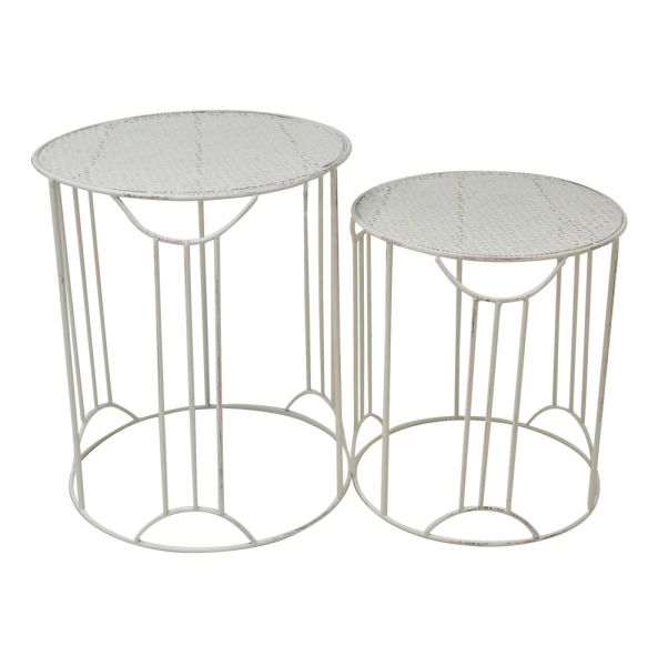 ΣΕΤ ΤΡΑΠΕΖΑΚΙΑ ΜΕΤΑΛΛΙΚΑ ΣΤΡΟΓΓΥΛΑ ΜΠΕΖ ΑΝΤΙΚΕ ANKOR