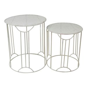 ΣΕΤ ΤΡΑΠΕΖΑΚΙΑ ΜΕΤΑΛΛΙΚΑ ΣΤΡΟΓΓΥΛΑ ΜΠΕΖ ΑΝΤΙΚΕ ANKOR