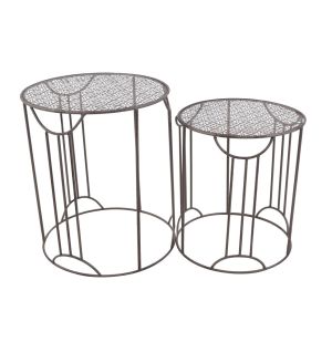 ΣΕΤ ΤΡΑΠΕΖΑΚΙΑ ΜΕΤΑΛΛΙΚΑ ΣΤΡΟΓΓΥΛΑ ΚΑΦΕ ΑΝΤΙΚΕ ANKOR