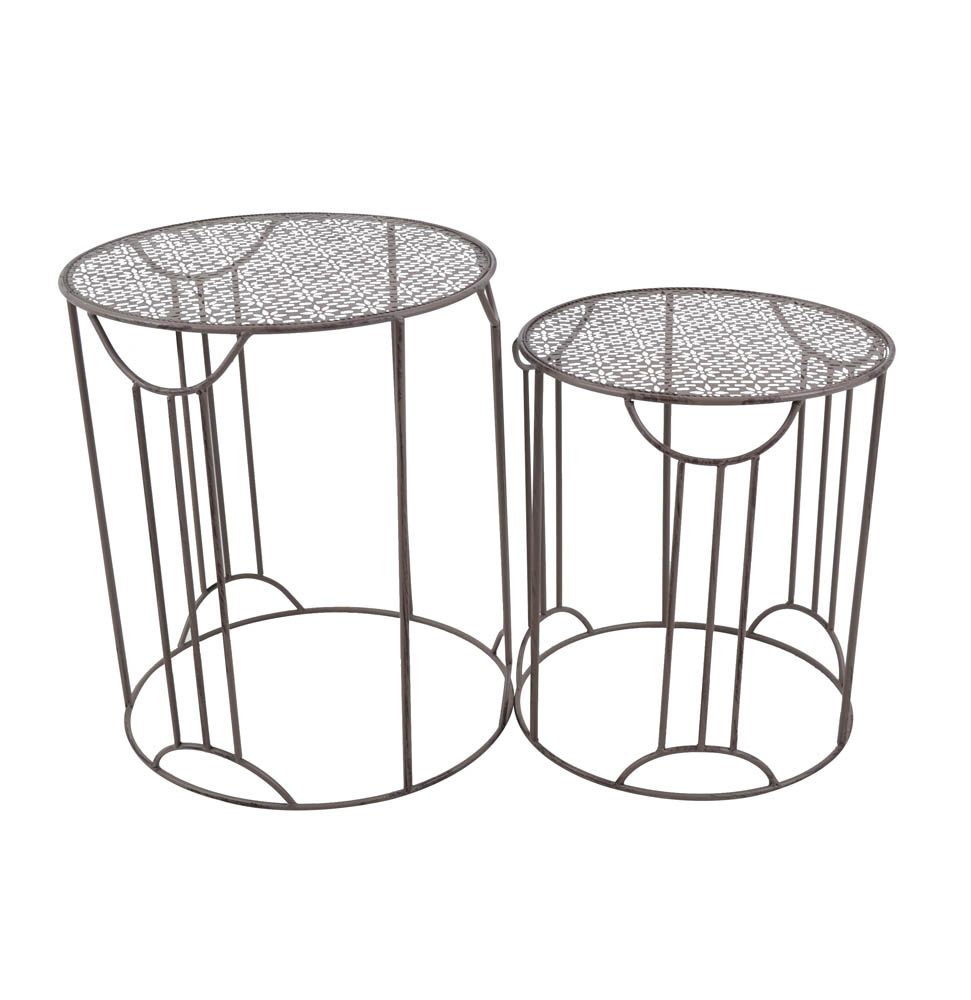 ΣΕΤ ΤΡΑΠΕΖΑΚΙΑ ΜΕΤΑΛΛΙΚΑ ΣΤΡΟΓΓΥΛΑ ΚΑΦΕ ΑΝΤΙΚΕ ANKOR