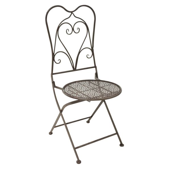 ΚΑΡΕΚΛΑ ΜΕΤΑΛΛΙΚΗ ΑΝΑΚΛΙΝΟΜΕΝΗ ΚΑΦΕ ΑΝΤΙΚΕ 39x39x94εκ.ANKOR