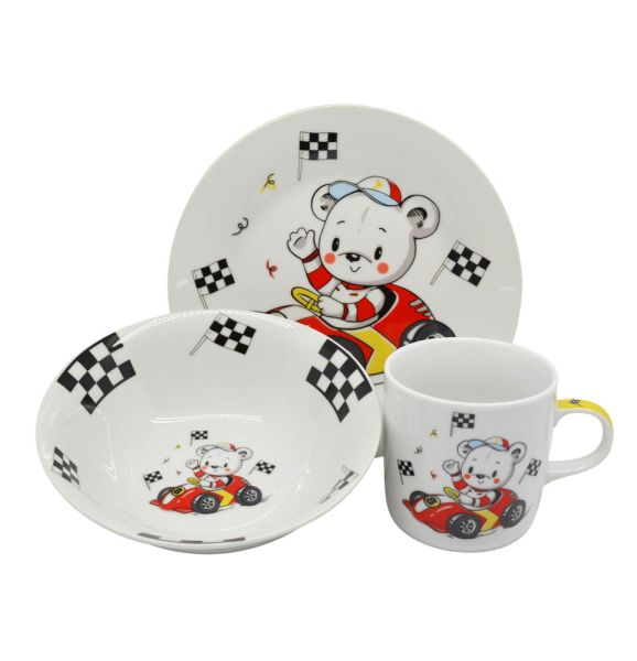 ΣΕΤ ΦΑΓΗΤΟΥ ΠΑΙΔΙΚΟ 3 ΤΕΜΑΧΙΩΝ ΠΟΡΣΕΛΑΝΙΝΟ ΡΑΛΛΥ ANKOR