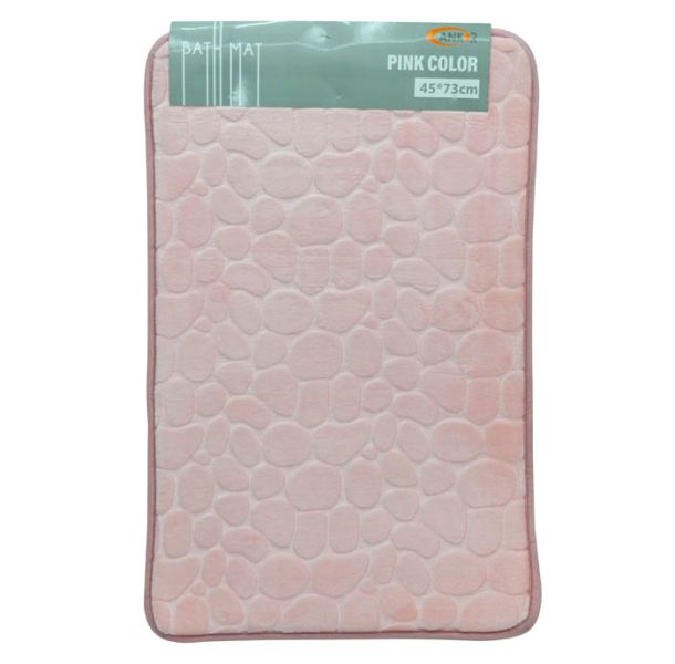 ΠΑΤΑΚΙ ΜΠΑΝΙΟΥ MEMORY FOAM ΡΟΖ ΒΟΤΣΑΛΟ ΜΕ PVC 45x73εκ.ANKOR