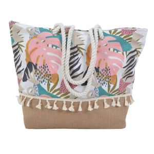 ΤΣΑΝΤΑ ΘΑΛΑΣΣΗΣ ΥΦΑΣΜΑΤΙΝΗ ΦΥΛΛΑ ΜΕ ΚΡΟΣΣΙ 53x16x40εκ.ANKOR