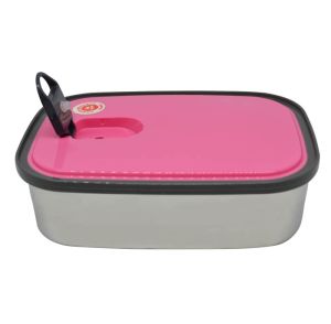 ΦΑΓΗΤΟΔΟΧΕΙΟ INOX ΜΕ ΦΟΥΞΙΑ  ΠΛΑΣΤΙΚΟ ΚΑΠΑΚΙ 0,35lt ANKOR