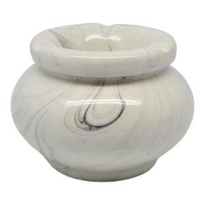 ΣΤΑΧΤΟΔΟΧΕΙΟ ΚΕΡΑΜΙΚΟ ΜΕ ΚΑΠΑΚΙ ΑΝΤΙΑΝΕΜΙΚΟ ΑΣΠΡΟ ΜΑΡΜΑΡΟ 11,5x11,5x8,5εκ.ANKOR