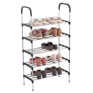 ΠΑΠΟΥΤΣΟΘΗΚΗ ΡΑΦΙΕΡΑ ΜΕΤΑΛΛΙΚΗ ΜΕ 5 ΡΑΦΙΑ 57x26x100εκ. ANKOR