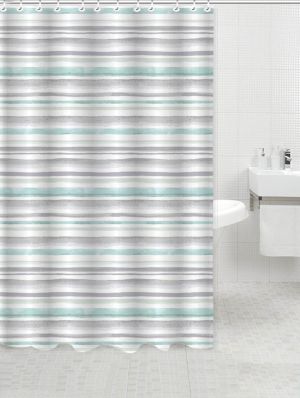 ΚΟΥΡΤΙΝΑ ΠΟΛΥΕΣΤΕΡΙΚΗ 180x200εκ 90gsm ΜΕ 12 ΚΡΙΚΟΥΣ ΠΕΤΡΟΛ ΓΚΡΙ ΡΙΓΕΣ ANKOR