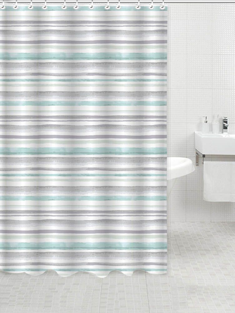 ΚΟΥΡΤΙΝΑ ΠΟΛΥΕΣΤΕΡΙΚΗ 180x200εκ 90gsm ΜΕ 12 ΚΡΙΚΟΥΣ ΠΕΤΡΟΛ ΓΚΡΙ ΡΙΓΕΣ ANKOR