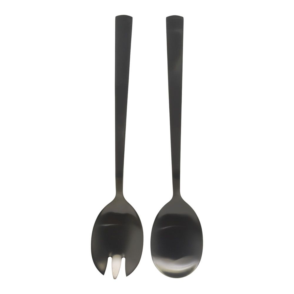 ΣΕΤ ΣΕΡΒΙΡΙΣΜΑΤΟΣ ΣΑΛΑΤΑΣ INOX ΣΕ ΜΑΥΡΟ ΧΡΩΜΑ 23,8εκ. ANKOR