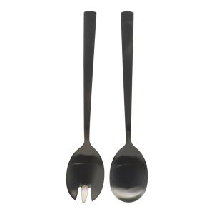 ΣΕΤ ΣΕΡΒΙΡΙΣΜΑΤΟΣ ΣΑΛΑΤΑΣ INOX ΣΕ ΜΑΥΡΟ ΧΡΩΜΑ 23,8εκ. ANKOR