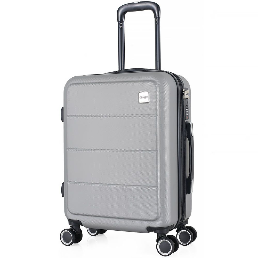 ΒΑΛΙΤΣΑ ΚΑΜΠΙΝΑΣ ABS ΜΕ 4 ΡΟΔΕΣ ΚΑΙ ΕΠΕΚΤΑΣΗ ΥΨΟΣ 55εκ. ΣΕ ΑΣΗΜΙ ΧΡΩΜΑ ANKOR