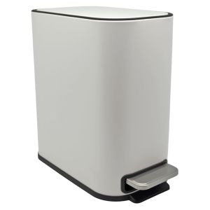 ΚΑΛΑΘΙ ΜΠΑΝΙΟΥ BELLO 5lt SOFT CLOSE SLIM  ΜΕΤΑΛΛΙΚΟ ΑΣΠΡΟ ΜΑΤ ANKOR