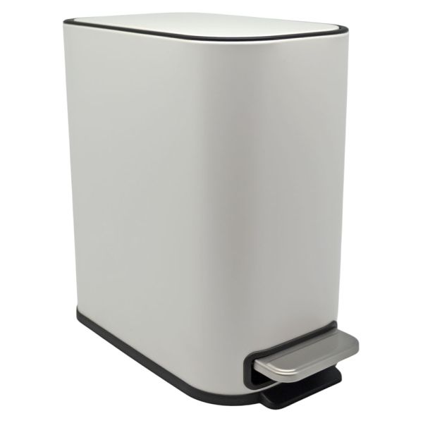 ΚΑΛΑΘΙ ΜΠΑΝΙΟΥ BELLO 5lt SOFT CLOSE SLIM  ΜΕΤΑΛΛΙΚΟ ΑΣΠΡΟ ΜΑΤ ANKOR