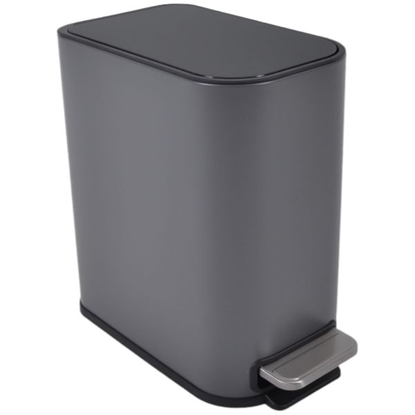 ΚΑΛΑΘΙ ΜΠΑΝΙΟΥ BELLO 5lt SOFT CLOSE SLIM  ΜΕΤΑΛΛΙΚΟ ΓΚΡΙ ΜΑΤ ANKOR