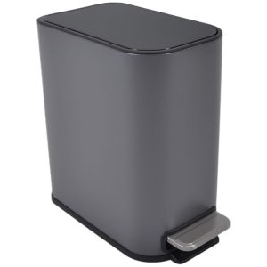 ΚΑΛΑΘΙ ΜΠΑΝΙΟΥ BELLO 5lt SOFT CLOSE SLIM  ΜΕΤΑΛΛΙΚΟ ΓΚΡΙ ΜΑΤ ANKOR