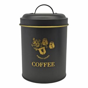 ΒΑΖΟ ΜΕΤΑΛΛΙΚΟ ΜΑΥΡΟ ΜΕ ΧΡΥΣΗ ΜΑΤ ΔΙΑΚΟΣΜΗΣΗ COFFEE 11,5x11,5x17εκ.ANKOR