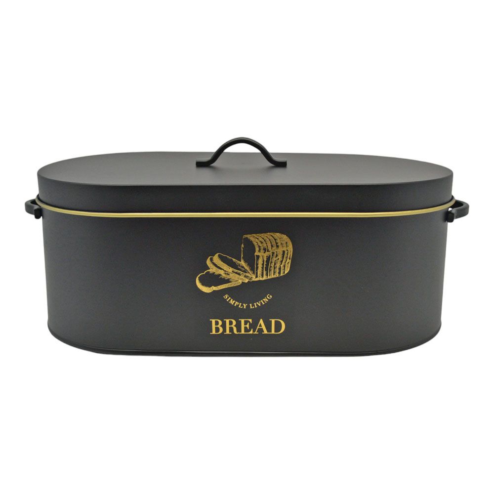 ΨΩΜΙΕΡΑ ΜΕΤΑΛΛΙΚΗ ΜΑΥΡΗ ΜΕ ΧΡΥΣΗ ΜΑΤ ΔΙΑΚΟΣΜΗΣΗ 34,5x18x15εκ.ANKOR