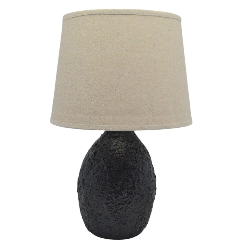 ΠΟΡΤΑΤΙΦ ΚΕΡΑΜΙΚΟ ΜΑΥΡΟ ΕΦΕ ΠΕΤΡΑΣ ΜΕ ΜΠΕΖ ΚΑΠΕΛΟ 22x8,5x33εκ. Ε14/ΜΑΧ 40W ANKOR