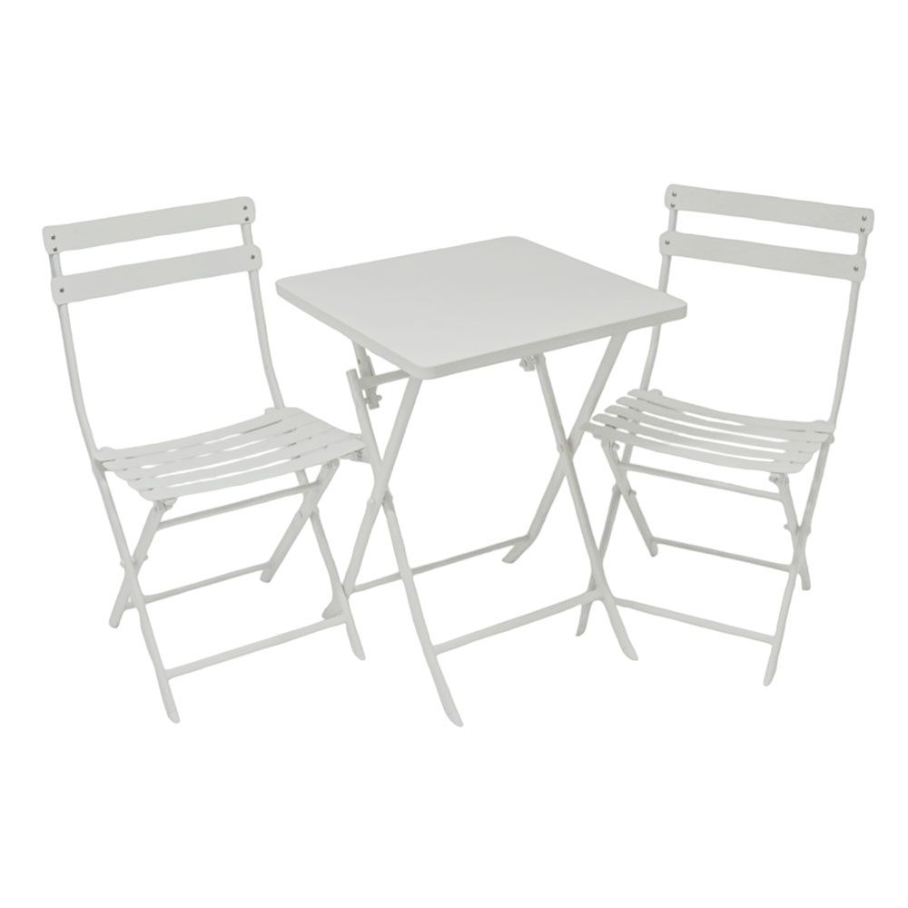 ΜΕΤΑΛΛΙΚΟ ΣΕΤ ΤΡΑΠΕΖΙΟΥ ΚΑΙ 2 ΚΑΡΕΚΛΩΝ ΠΤΥΣΣΟΜΕΝΟ ΣΕ ΕΚΡΟΥ ΜΑΤ ΧΡΩΜΑ ANKOR