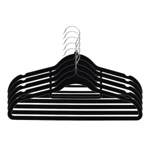 ΣΕΤ 5  ΚΡΕΜΑΣΤΡΕΣ ΑΝΤΙΟΛΙΣΘΗΤΙΚΕΣ ΜΕΤΑΛΛΙΚΕΣ ΜΕ ΒΕΛΟΥΔΙΝΗ ΕΠΕΝΔΥΣΗ  ΣΕ ΜΑΥΡΟ ΧΡΩΜΑ ANKOR