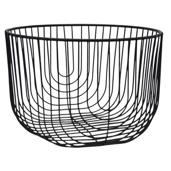 ΦΡΟΥΤΙΕΡΑ ΜΕΤΑΛΛΙΚΗ ΣΕ ΜΑΥΡΟ ΜΑΤ ΧΡΩΜΑ 20,5x20,5x13,5εκ.ANKOR