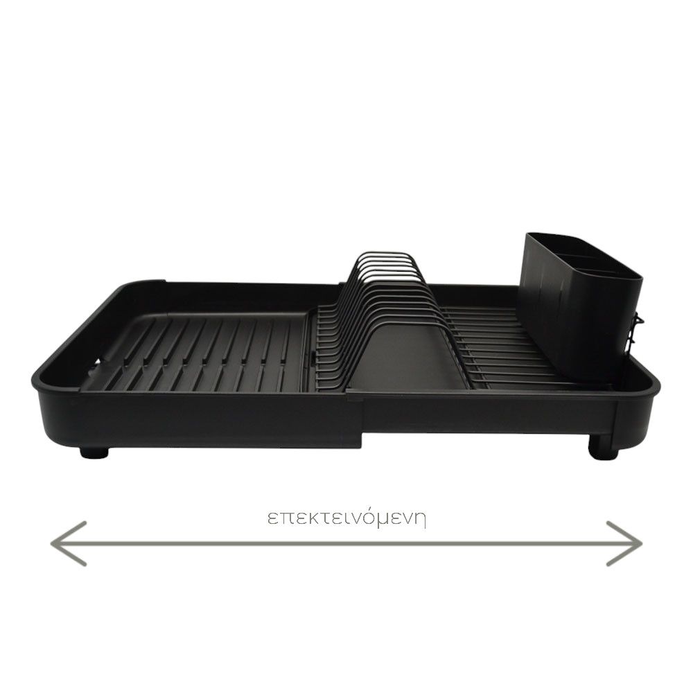 ΠΙΑΤΟΘΗΚΗ ΜΕΤΑΛΛΙΚΗ ΕΠΕΚΤΕΙΝΟΜΕΝΗ ΜΑΥΡΗ ΜΑΤ 32-52,5x35,5x16εκ. ANKOR