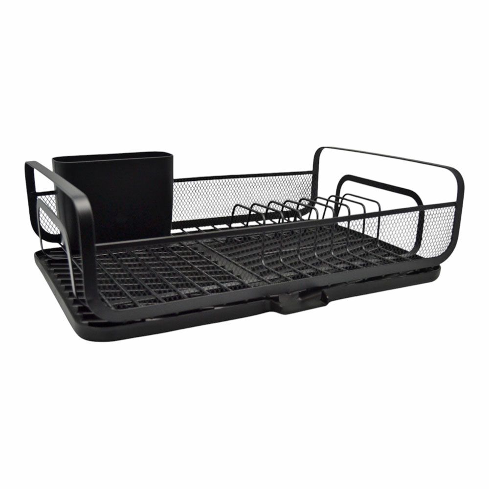 ΠΙΑΤΟΘΗΚΗ ΜΕΤΑΛΛΙΚΗ ΣΕ ΜΑΥΡΟ ΜΑΤ ΧΡΩΜΑ ΜΕ ΜΑΥΡΟ ΔΙΣΚΟ 43x28x14εκ.ANKOR