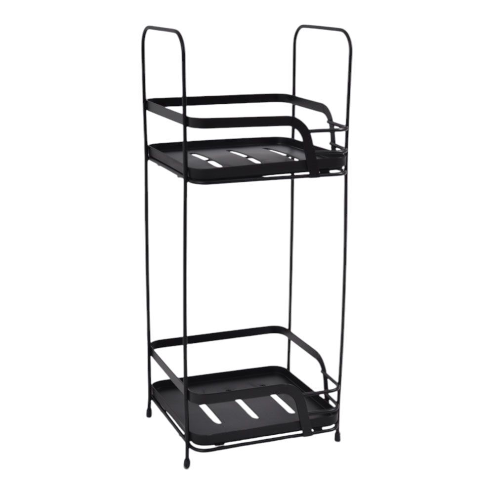 ΡΑΦΙΕΡΑ ΜΠΑΝΙΟΥ ΔΙΠΛΗ ΜΕΤΑΛΛΙΚΗ ΣΕ ΜΑΥΡΟ ΧΡΩΜΑ 16x15,5x40εκ. ANKOR