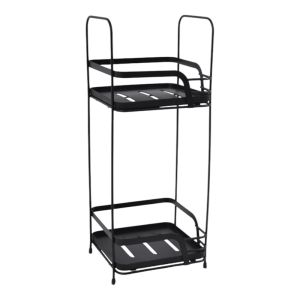 ΡΑΦΙΕΡΑ ΜΠΑΝΙΟΥ ΔΙΠΛΗ ΜΕΤΑΛΛΙΚΗ ΣΕ ΜΑΥΡΟ ΧΡΩΜΑ 16x15,5x40εκ. ANKOR