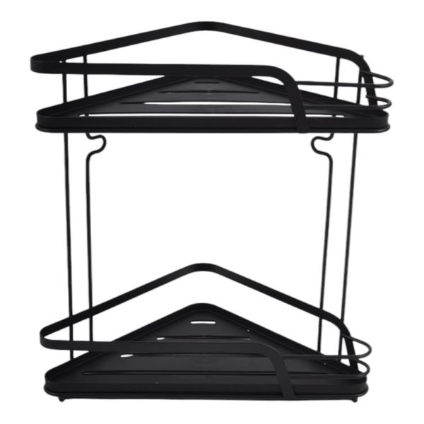 ΡΑΦΙΕΡΑ ΜΠΑΝΙΟΥ ΓΩΝΙΑΚΗ ΔΙΠΛΗ ΜΕΤΑΛΛΙΚΗ ΣΕ ΜΑΥΡΟ ΧΡΩΜΑ 22x22x31,5εκ. ANKOR