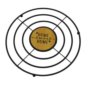 ΣΟΥΠΛΑ ΜΕΤΑΛΛΙΚΟ ΣΕ ΜΑΥΡΟ ΜΑΤ ΧΡΩΜΑ ΜΕ ΞΥΛΙΝΗ ΔΙΑΚΟΣΜΗΣΗ 20x20x1,5εκ.ANKOR