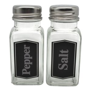 ΣΕΤ 24 ΤΕΜ ΑΛΑΤΟΠΙΠΕΡΑ ΓΥΑΛΙΝΑ ΜΕ ΑΝΟΞΕΙΔΩΤΟ ΚΑΠΑΚΙ Salt Pepper 70ml 4,1x4,1x9,4εκ. ANKOR