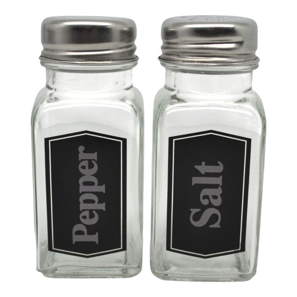 ΣΕΤ 24 ΤΕΜ ΑΛΑΤΟΠΙΠΕΡΑ ΓΥΑΛΙΝΑ ΜΕ ΑΝΟΞΕΙΔΩΤΟ ΚΑΠΑΚΙ Salt Pepper 70ml 4,1x4,1x9,4εκ. ANKOR