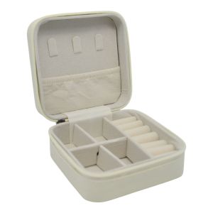 ΜΠΙΖΟΥΤΙΕΡΑ ΑΠΟ ΔΕΡΜΑΤΙΝΗ ΣΕ ΕΚΡΟΥ ΧΡΩΜΑ ΜΕ ΒΕΛΟΥΔΙΝΗ ΕΠΕΝΔΥΣΗ 10x10x5εκ. ANKOR