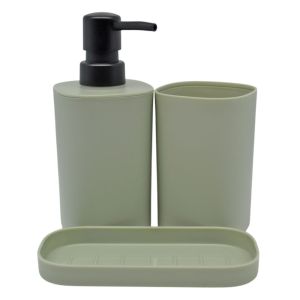 ΣΕΤ ΑΞΕΣΟΥΑΡ ΜΠΑΝΙΟΥ ΠΛΑΣΤΙΚΟ 3 ΤΕΜΑΧΙΩΝ ΣΕ ΦΥΣΤΙΚΙ ΜΑΤ ΧΡΩΜΑ ANKOR