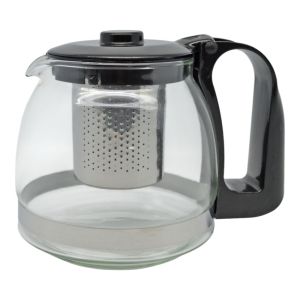 ΤΣΑΓΙΕΡΑ ΓΥΑΛΙΝΗ ΜΕ ΙΝΟΧ ΦΙΛΤΡΟ 0,70lt ΔΙΑΦΑΝΗ ΜΕ ΠΛΑΣΤΙΚΗ ΜΑΥΡΗ ΛΑΒΗ ANKOR