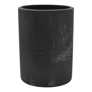 ΠΟΤΗΡΟΘΗΚΗ ΠΟΛΥΕΣΤΕΡΙΚΗ ΣΕ ΜΑΥΡΟ ΧΡΩΜΑ ΚΑΙ ΜΑΡΜΑΡΙΝΗ ΟΨΗ 7,5x7,5x10,7εκ.ANKOR