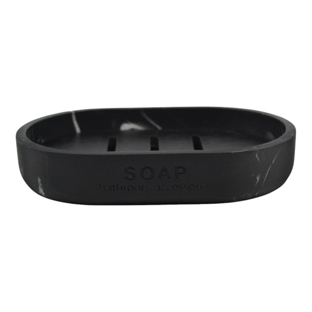 ΣΑΠΟΥΝΟΘΗΚΗ ΠΟΛΥΕΣΤΕΡΙΚΗ ΣΕ ΜΑΥΡΟ ΧΡΩΜΑ ΚΑΙ ΜΑΡΜΑΡΙΝΗ ΟΨΗ 12,6x8,5x2,2εκ.ANKOR