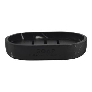 ΣΑΠΟΥΝΟΘΗΚΗ ΠΟΛΥΕΣΤΕΡΙΚΗ ΣΕ ΜΑΥΡΟ ΧΡΩΜΑ ΚΑΙ ΜΑΡΜΑΡΙΝΗ ΟΨΗ 12,6x8,5x2,2εκ.ANKOR