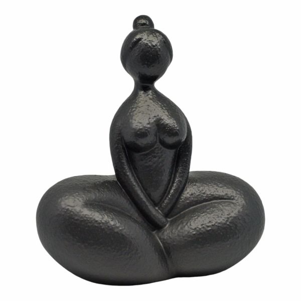 ΔΙΑΚΟΣΜΗΤΙΚΟ ΚΕΡΑΜΙΚΟ ΓΥΝΑΙΚΕΙΑ ΦΙΓΟΥΡΑ ΣΕ ΜΑΥΡΟ ΜΑΤ ΧΡΩΜΑ 21,6x12,3x24εκ. ANKOR