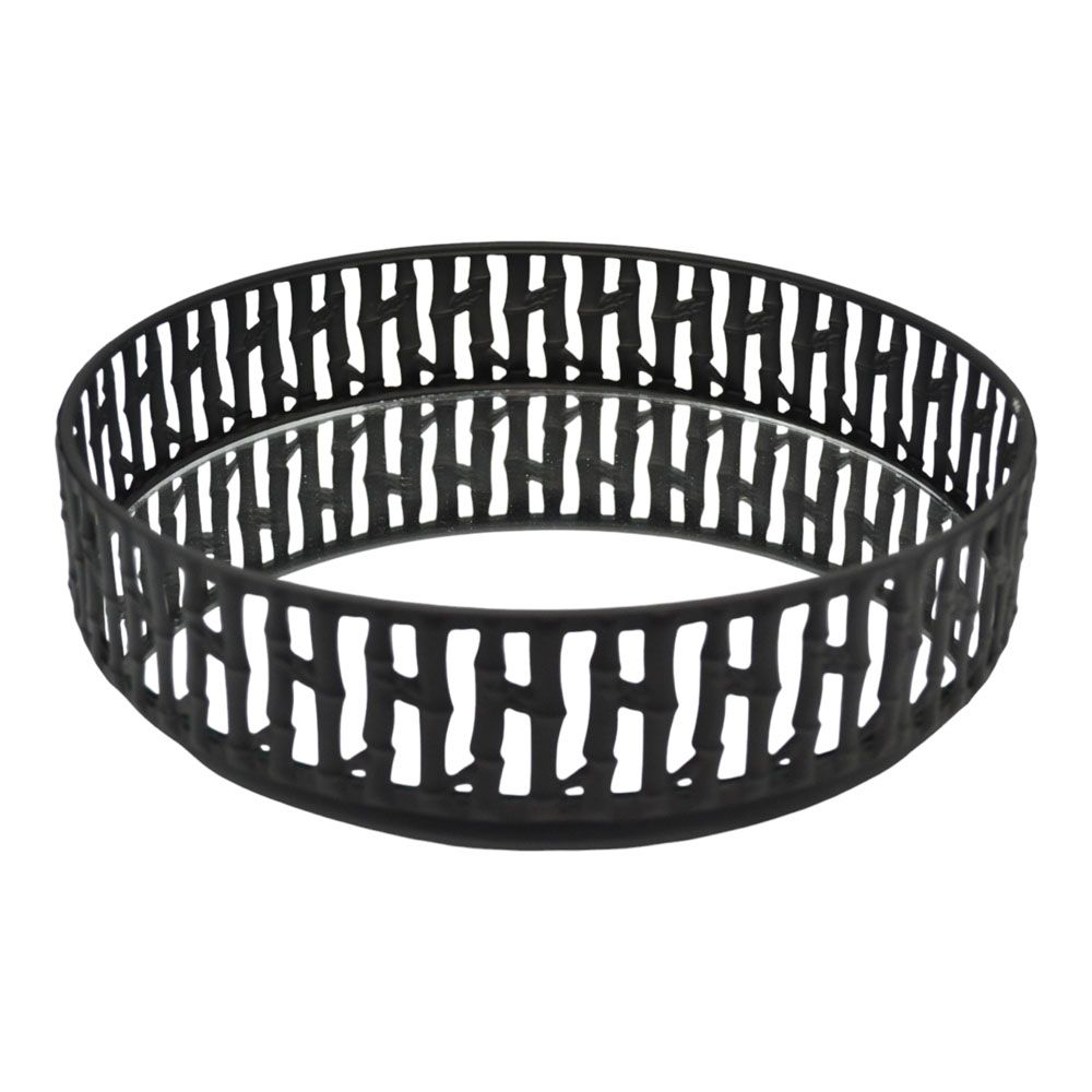 ΔΙΑΚΟΣΜΗΤΙΚΟΣ ΔΙΣΚΟΣ ΜΕΤΑΛΛΙΚΟΣ ΣΕ ΜΑΥΡΟ ΧΡΩΜΑ ΜΕ ΚΑΘΡΕΦΤΗ 29,5x29,5x5εκ. ANKOR