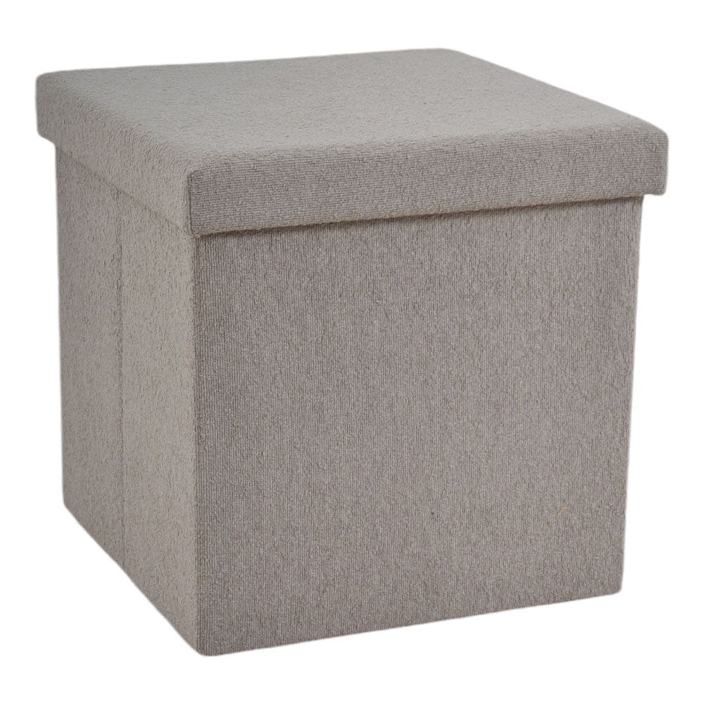 ΣΚΑΜΠΟ ΑΝΑΔΙΠΛΟΥΜΕΝΟ ΜΕ ΥΦΑΣΜΑΤΙΝΗ ΕΠΕΝΔΥΣΗ ΣΕ ΜΠΕΖ ΚΑΦΕ ΧΡΩΜΑ 40x40x38εκ. ANKOR